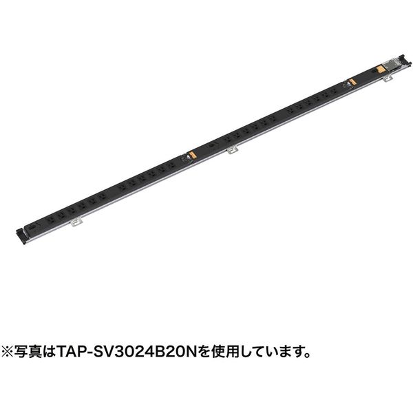 延長コード 電源タップ 3m 3P（ピン） 18個口 ブラック TAP-SV3018B20N サンワサプライ 1個（直送品）