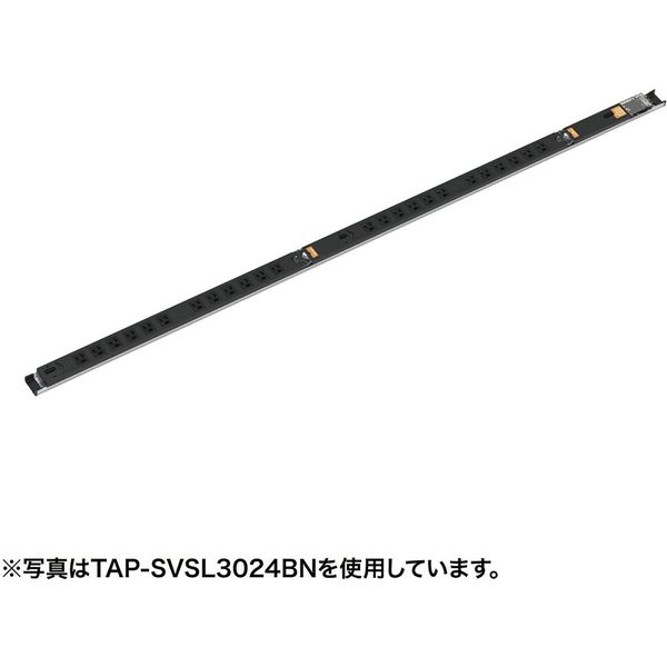 延長コード 電源タップ 3m 3P（ピン） 18個口 ブラック TAP-SVSL3018B20N サンワサプライ 1個（直送品）