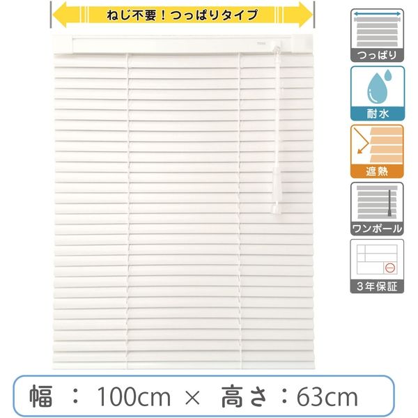 【1cm単位】プロ仕様「つっぱりブラインド」幅100cm×高63cm＜遮熱・耐水＞ ctb835T-100x63r48 1セット トーソー（直送品）