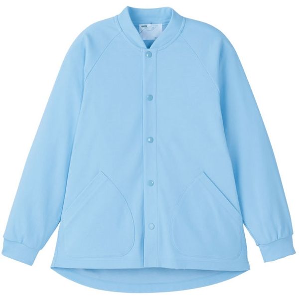 日本エンゼル サニージャケット　前ボタンタイプ　5584-A　サックス　L 1枚　【介護用衣類】介援隊カタログ（直送品）