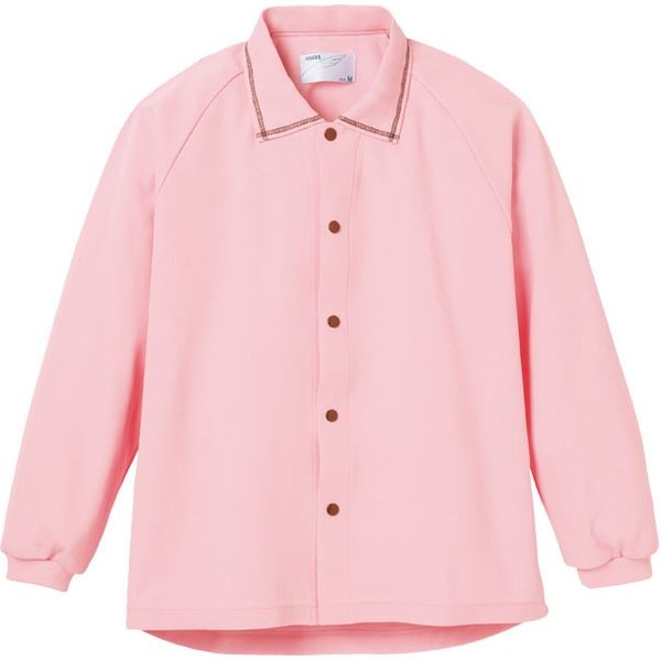 日本エンゼル サニーポロシャツ（長袖）　5585-A　ピンク　S 1枚　【介護用衣類】介援隊カタログ（直送品）