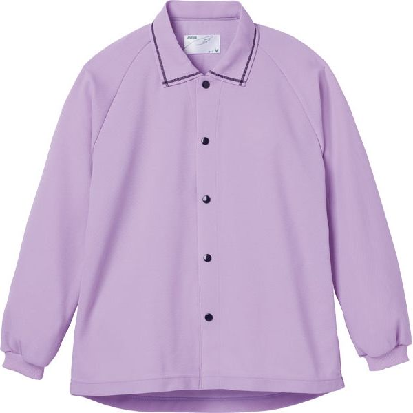 日本エンゼル サニーポロシャツ（長袖）　5585-A　パープル　S 1枚　【介護用衣類】介援隊カタログ（直送品）