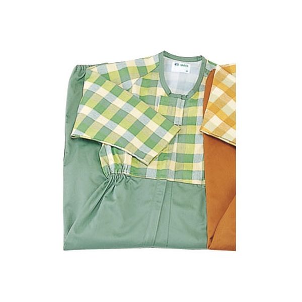 日本エンゼル コンビネーション　フルオープン　ツイル　5738-TA　Bグリーン　4L 1枚　【介護用衣類】介援隊カタログ（直送品）