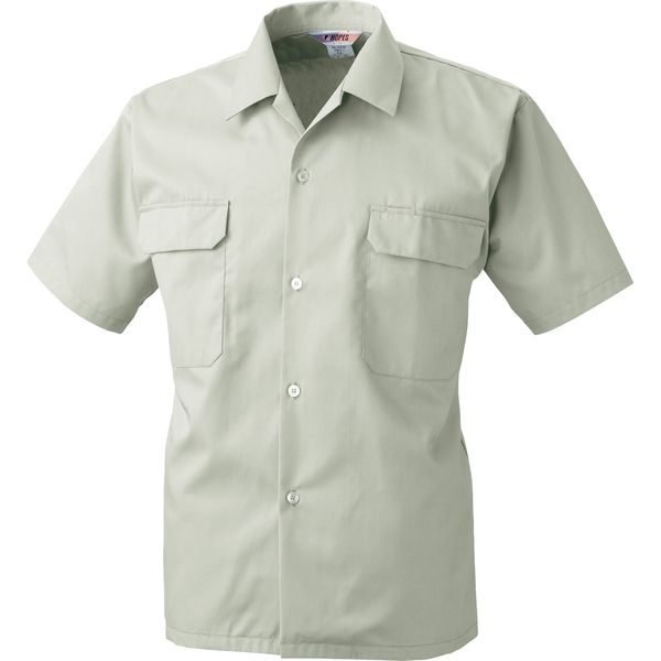 HOOH 半袖開衿シャツ 5210-2アースグリーン 3L 村上被服 1セット（2着入）（直送品）