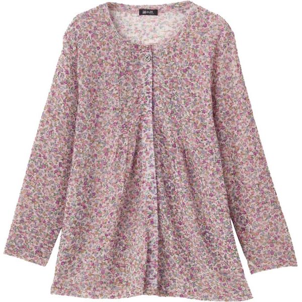 ケアファッション カットマグネット釦トッパーカーディ　89733-11　ピンク　M～L 1枚　【介護用衣類】介援隊カタログ（直送品） 5,204円