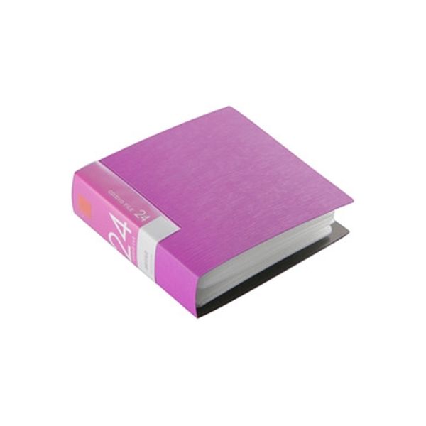 バッファロー ＣＤ＆ＤＶＤファイルケース　ブックタイプ　２４枚収納　ピンク BSCD01F24PK 1個（直送品）