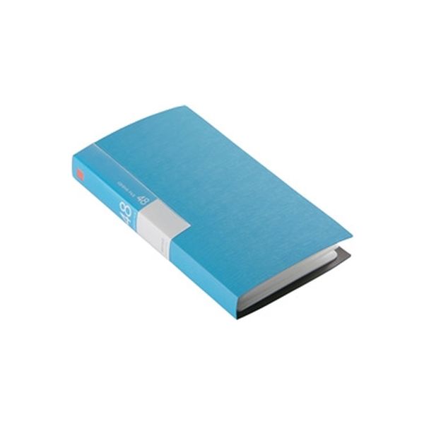 バッファロー ＣＤ＆ＤＶＤファイルケース　ブックタイプ　４８枚収納　ブルー BSCD01F48BL 1個（直送品）