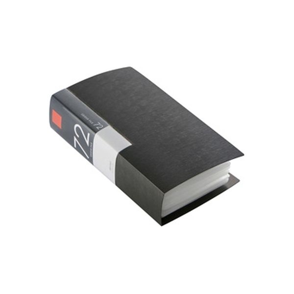 バッファロー ＣＤ＆ＤＶＤファイルケース　ブックタイプ　７２枚収納　ブラック BSCD01F72BK 1個（直送品）