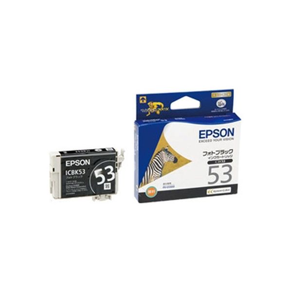 エプソン（EPSON） 純正インク ICBK53 フォトブラック 1個（直送品）