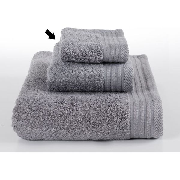 ファインカラーコンフォール フェイスタオル シルバーグレー 240枚(10×24) 865074 1ケース(240枚入(10枚×24袋))（直送品）