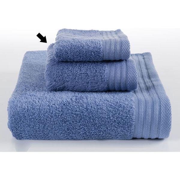 ファインカラーコンフォール フェイスタオル ゼニスブルー 240枚(10×24) 865078 1ケース(240枚入(10枚×24袋))（直送品）