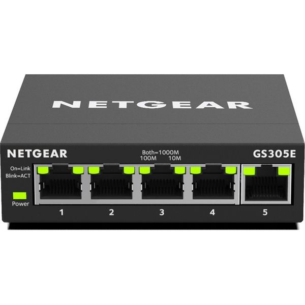 NETGEAR ＧＳ３０５Ｅ　ギガビット５ポート　アンマネージプラス・スイッチ GS305E-100JPS 1台