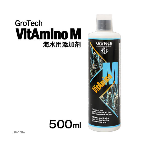 グローテック　ＶｉｔＡｍｉｎｏ　Ｍ　ビットアミノＭ　アミノバイタル（サンゴ育成・色揚げ用添加剤）　５００ｍｌ 44495 1個（直送品）