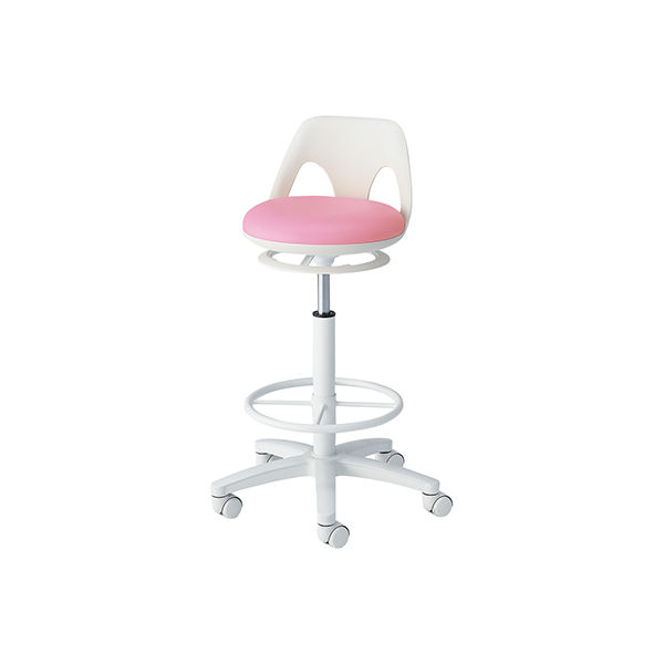 アズワン ナースチェア(ラクーン) リング付き ピンク NV-RP 1個 7-7517-01（直送品）