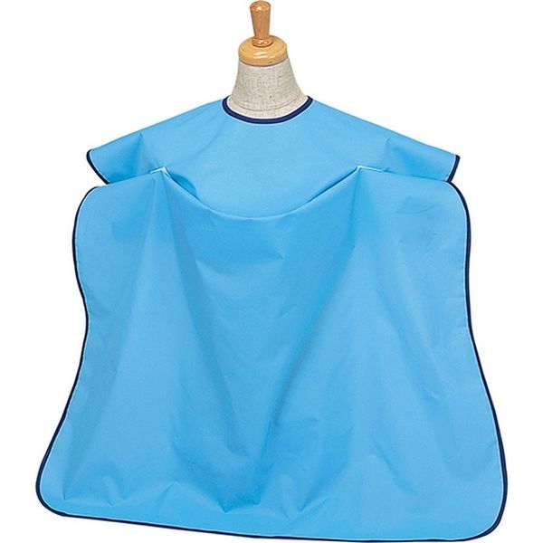 松本ナース産業 食事用ポケットエプロン 介護用  401-F ブルー 1枚（直送品）