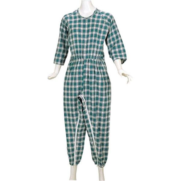 松本ナース産業 カラーツイル　背開き　普通ファスナー　4500　エンジ　LL 1枚　【介護用衣類】介援隊カタログ（直送品）