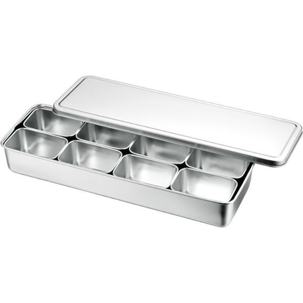 ＡＧ１８ー８　ミニ調味料入バット８ヶ入　横長型　1セット 66607　赤川器物製作所（直送品）