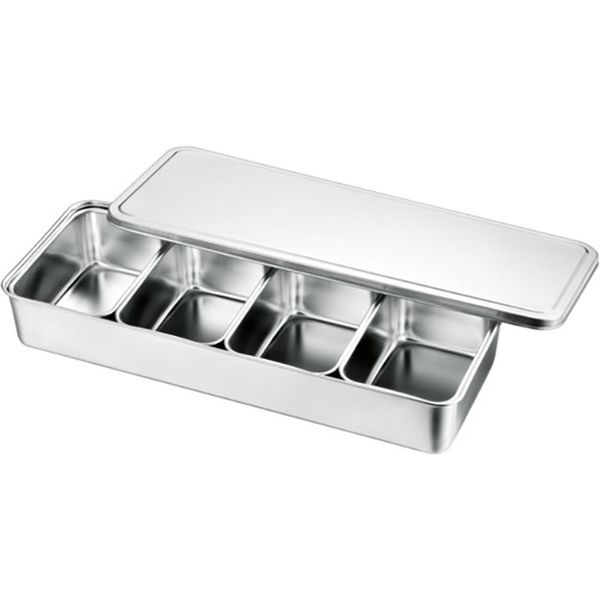 ＡＧ１８ー８　中型調味料入バット４ヶ入　横長型　1セット 66804　赤川器物製作所（直送品）