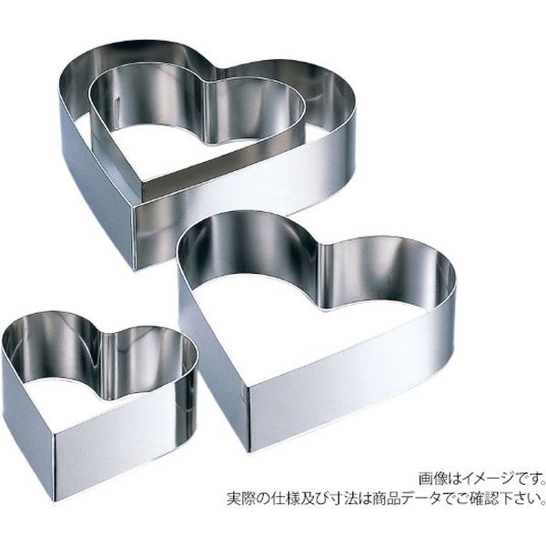 ＡＧ１８ー８　ハート型セルクル　１２０ｘＨ３０　2個 99412-30　赤川器物製作所（直送品）