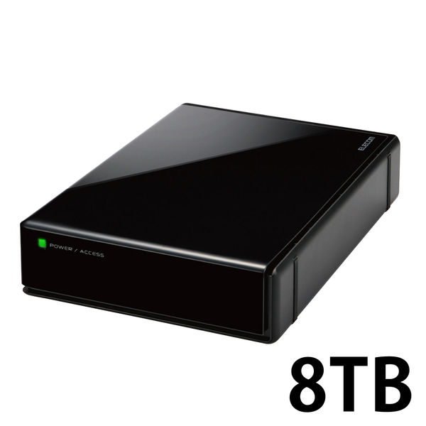 HDD (ハードディスク) 外付け 8TB USB3.0 暗号化 ブラック ELD