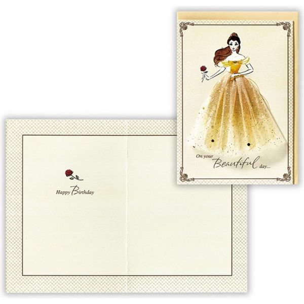 日本ホールマーク グリーティングカード　誕生お祝い　ディズニーベルのドレス 739386 6枚（直送品）