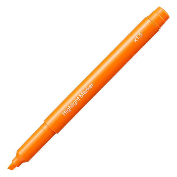 アスクル 蛍光ペン 蛍光マーカー インク容量1.5倍 オレンジ 1セット