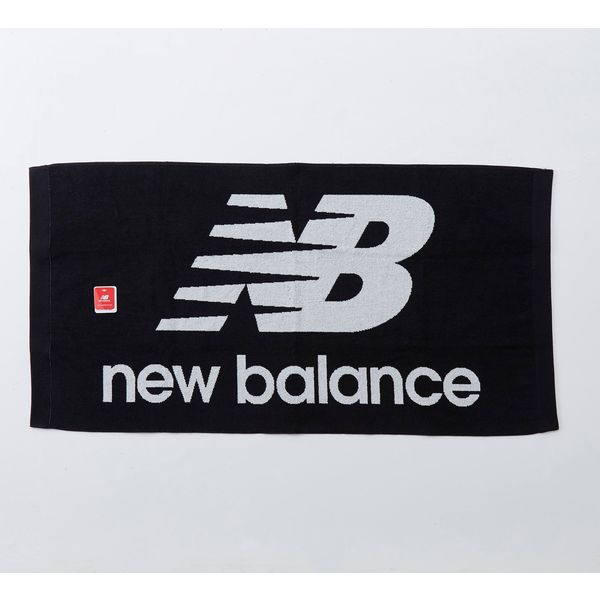 マルチウコーポレーション ニューバランスジャガードバスタオル（B柄）ロゴマーク　黒×白 5-42432-1 1枚（直送品）