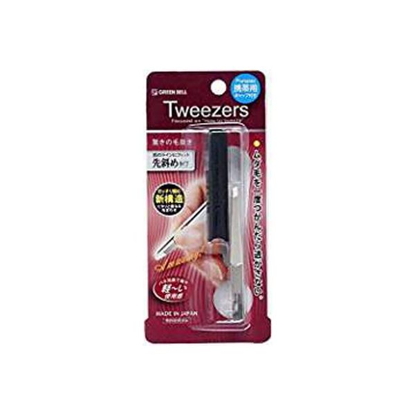 GREEN BELL（グリーンベル） SE-012 携帯用毛抜き 先斜め　1挺（直送品）