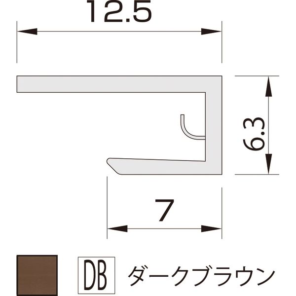 【建築資材・浴室用床シート】フクビ化学工業 樹脂化粧パネル アルパレージ用見切 DB AM2DB 1セット（20本入）（直送品）