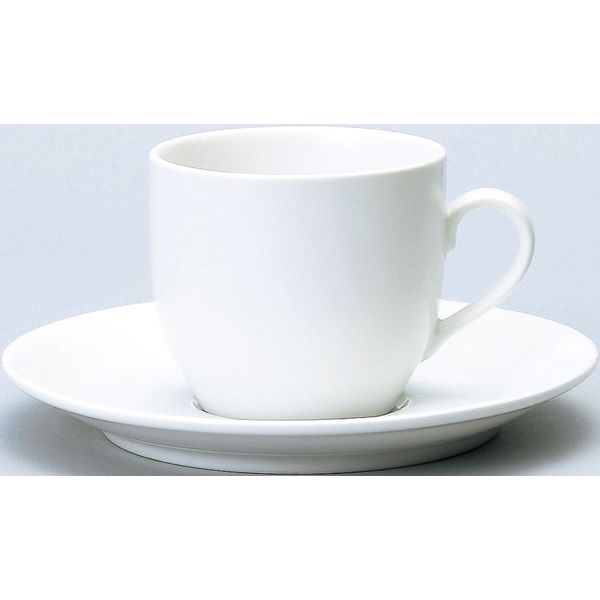 金正陶器 ミルキーホワイト コーヒー碗 (Dia Ceram)＆受皿 (Dia Ceram)(6客セット） 9-92-45 6客入り（直送品）