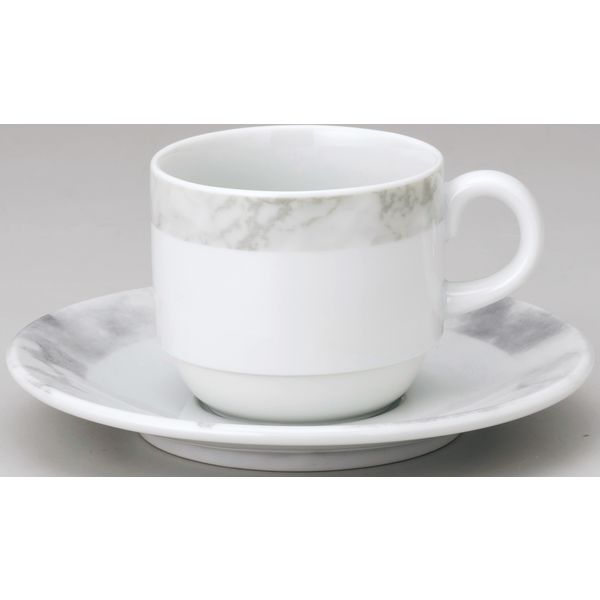 金正陶器 アラベスカート スタックコーヒー碗＆受皿(6客セット） 9-94-21 6客入り（直送品）
