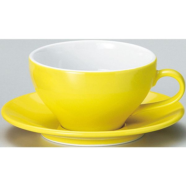 金正陶器 ユーラシア スープ碗 黄＆受皿 黄(6客セット） 9-99-9 6客入り（直送品）