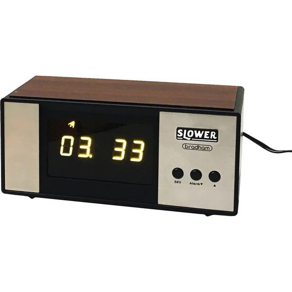 TRI SLOWER DESK CLOCK LED 置き時計 bradham(ブラハム)　ブラック SLW128 1個（直送品）