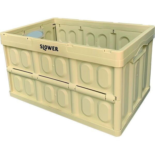 TRI SLOWER FOLDING CONTAINER Estoril 収納ケース 折りたたみ ボックス　2個セット　サンド SLW169_2P（直送品）