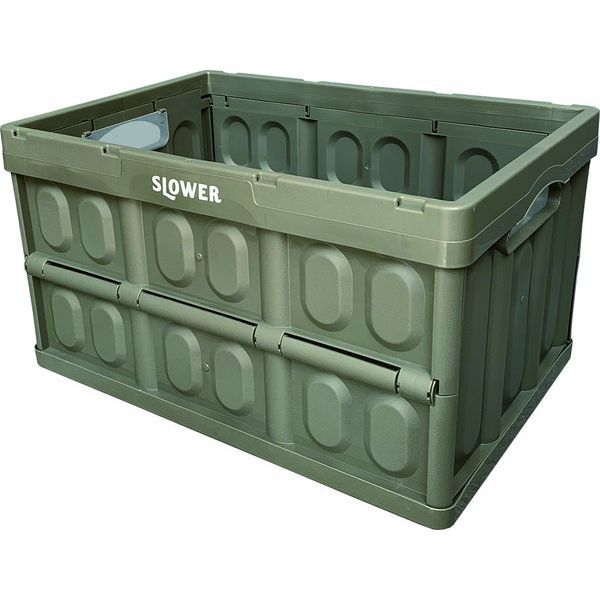 TRI SLOWER FOLDING CONTAINER Estoril 収納ケース 折りたたみ ボックス　3個セット　オリーブ SLW170_3P（直送品）