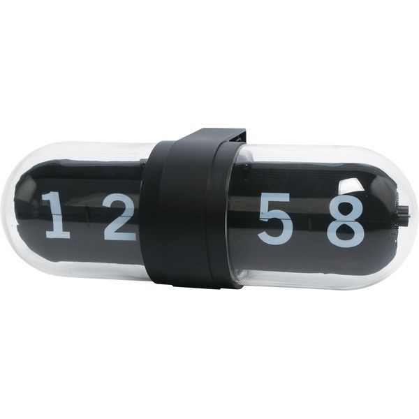 TRI SLOWER FLIP CLOCK アナログ レトロ 置き掛け兼用 回転式 時計 Copse(コプセ)　ブラック SLW182 1個（直送品）