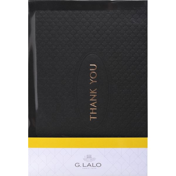 グリーティングカード Ｇ・ラロ ドリュー・ド・フランス　カード封筒セット　サンキュー ブラック 1セット(4枚入)（直送品）