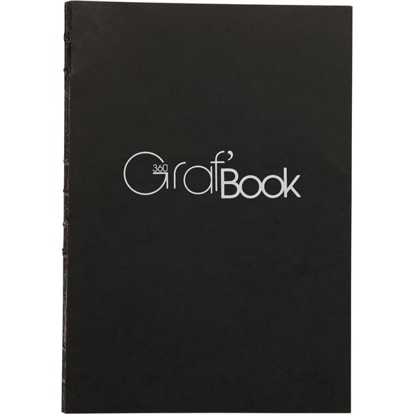 スケッチブック クレールフォンテーヌ Ｇｒａｆ’Ｂｏｏｋ　３６０°かがり綴じノート　Ａ５　 ブラック 1セット(2冊入)（直送品）