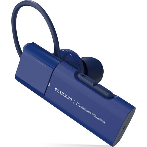 Bluetoothヘッドセット Type-C端子 最大連続待受約120時間 簡単接続ガイド ブルー LBT-HSC10MPBU エレコム 1個