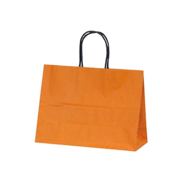 ベルベ １３５５　自動紐手提袋　Ｔー６Ｓ　カラー（オレンジ）　200枚（50×4）（直送品）
