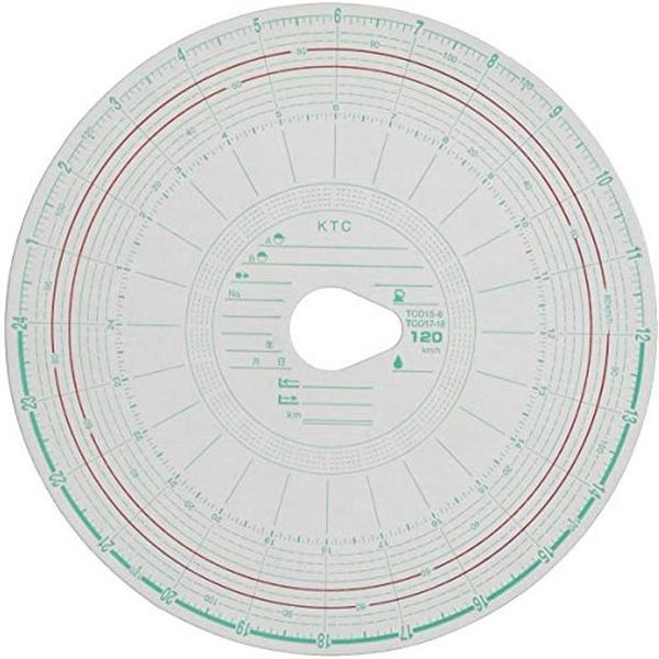 【自動車用品】小芝記録紙 タコグラフチャート紙 100枚入り   M-24-120-2C 1個（直送品）