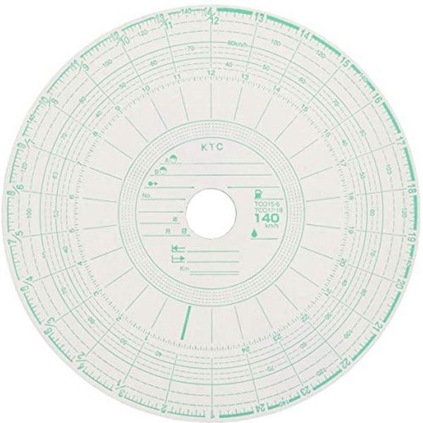 【自動車用品】小芝記録紙 タコグラフチャート紙 100枚入り   M-26-140 1個（直送品）