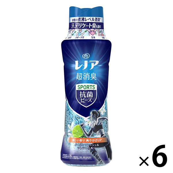 レノア リアル消臭洗剤 スポーツ 1500ml 4個セット 沸騰レベル レノア煮沸レベル消臭抗菌ビーズ SPORTS クールリフレッシュの香り