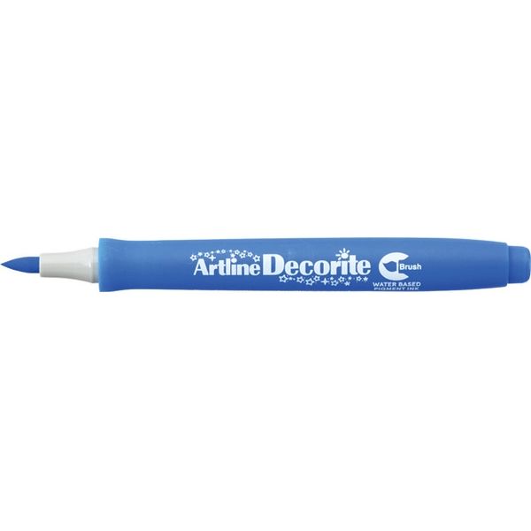 シヤチハタ デコライト 筆 ブルー EDF-F-B 1本（取寄品）
