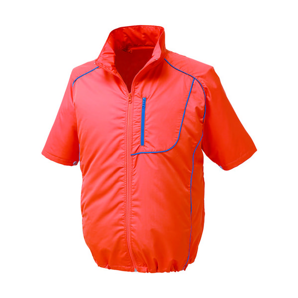 空調服 ポリ製半袖ウエアのみ オレンジ 3L KU91720-C30-S5 1着 102-4292（直送品）