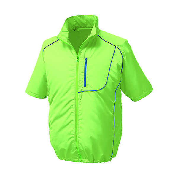 空調服 ポリ製半袖ウエアのみ ライムグリーン L KU91720-C17-S3 1着 102-5041（直送品）