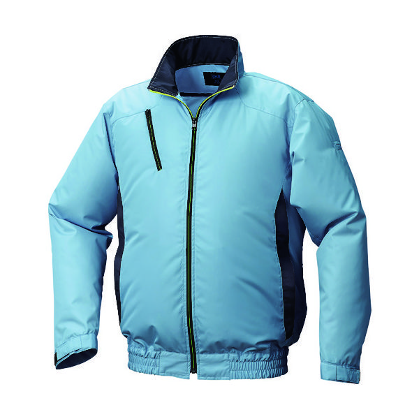 空調服 ポリエステル製カジュアル空調服[[R上]] ウェアのみ ライトブルー×ダークネイビー L KU92010C-C24-S3 1着（直送品）