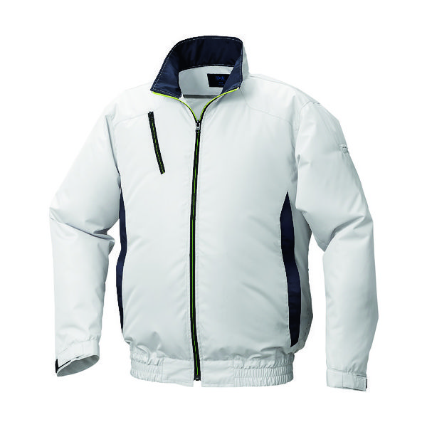 【今季完売】 ポリエステル製カジュアル空調服[[R上]] ウェアのみ シルバー×ダークネイビー 4L KU92010C-C06-S6 1着（直送品）