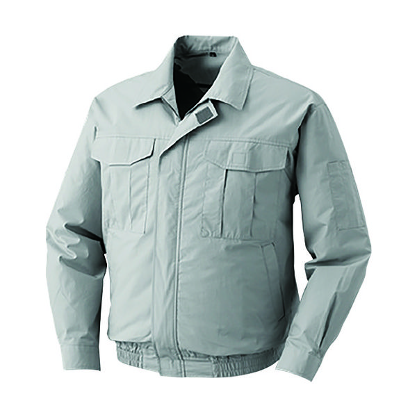 【今季完売】 冷却上着 綿薄手ワーク空調服[[R下]] KU90550 ウエアのみ シルバー 4L KU90550-C06-S6 1着（直送品）