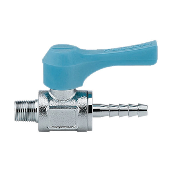カクダイ KAKUDAI ミニチュアボールバルブ 呼び径(A)R1/4 全長59.4 ブルー 651-805-1/4X9.0 1個（直送品）